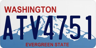 WA license plate ATV4751