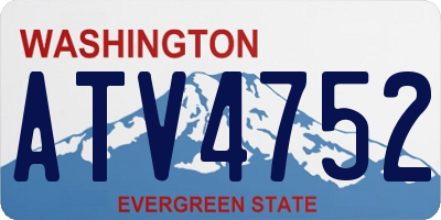 WA license plate ATV4752