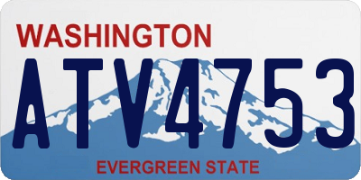 WA license plate ATV4753