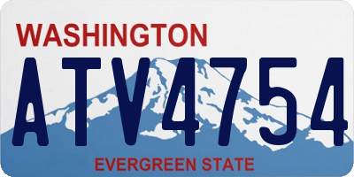 WA license plate ATV4754