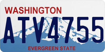WA license plate ATV4755