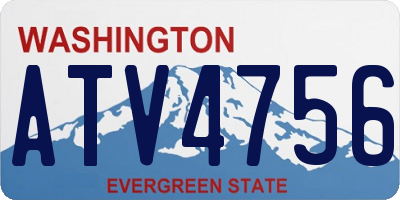 WA license plate ATV4756