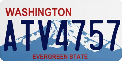 WA license plate ATV4757