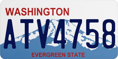 WA license plate ATV4758