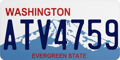 WA license plate ATV4759