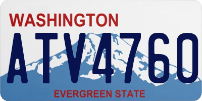 WA license plate ATV4760