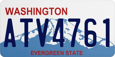WA license plate ATV4761