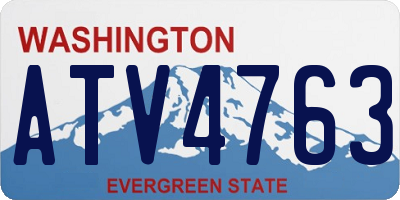 WA license plate ATV4763