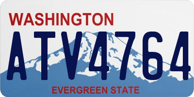 WA license plate ATV4764