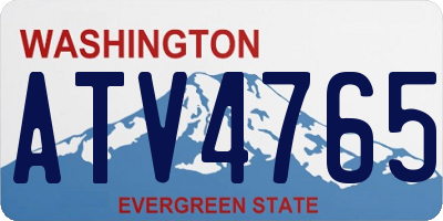 WA license plate ATV4765