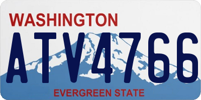 WA license plate ATV4766
