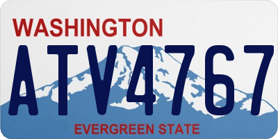 WA license plate ATV4767