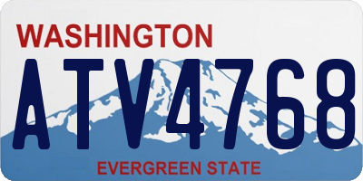 WA license plate ATV4768