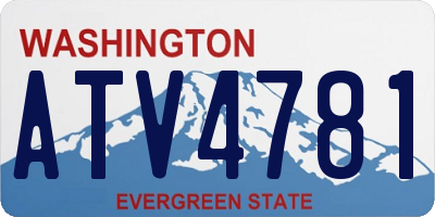 WA license plate ATV4781