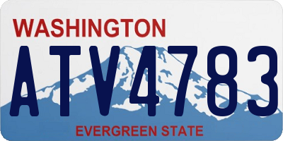 WA license plate ATV4783
