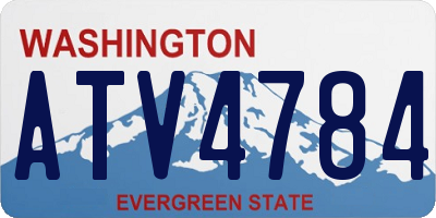 WA license plate ATV4784