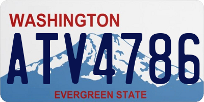 WA license plate ATV4786