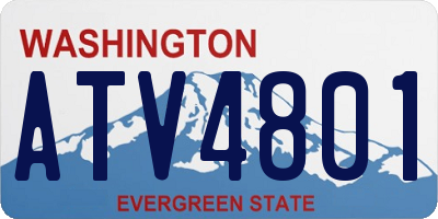 WA license plate ATV4801