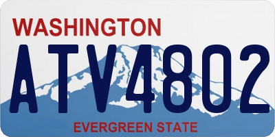 WA license plate ATV4802