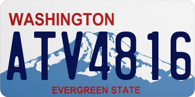WA license plate ATV4816