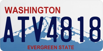 WA license plate ATV4818