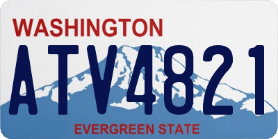 WA license plate ATV4821