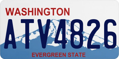 WA license plate ATV4826