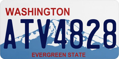 WA license plate ATV4828