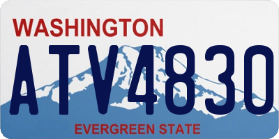 WA license plate ATV4830