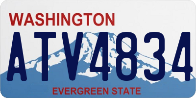 WA license plate ATV4834