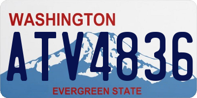 WA license plate ATV4836