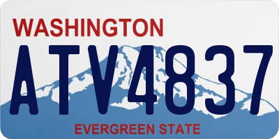 WA license plate ATV4837