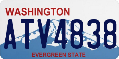 WA license plate ATV4838