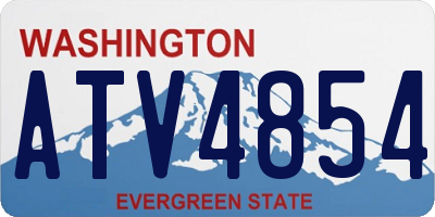 WA license plate ATV4854