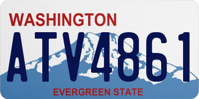 WA license plate ATV4861