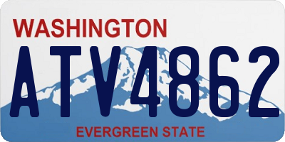 WA license plate ATV4862