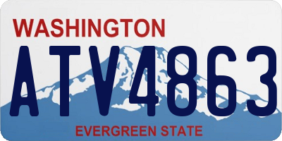 WA license plate ATV4863