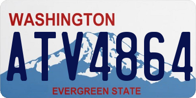 WA license plate ATV4864
