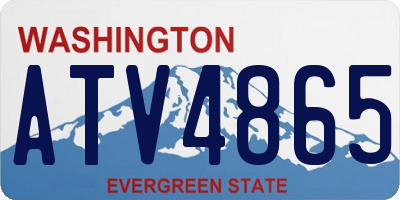 WA license plate ATV4865