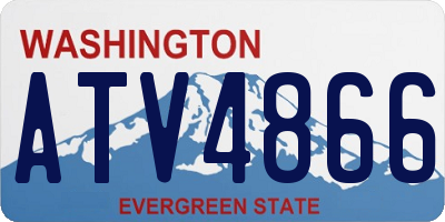 WA license plate ATV4866