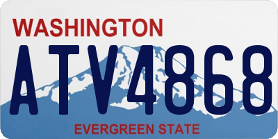 WA license plate ATV4868