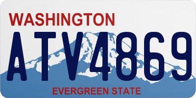 WA license plate ATV4869