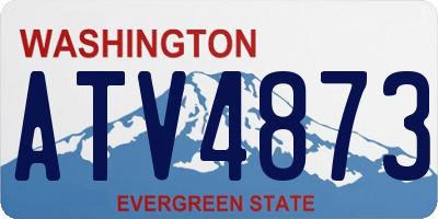 WA license plate ATV4873