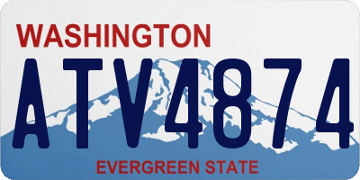 WA license plate ATV4874