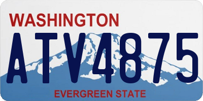 WA license plate ATV4875