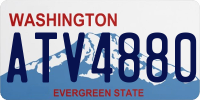 WA license plate ATV4880