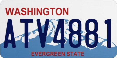 WA license plate ATV4881
