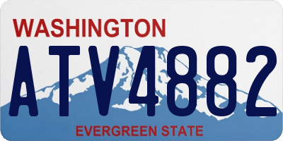 WA license plate ATV4882