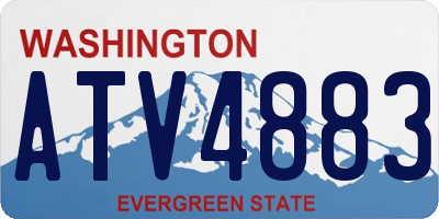 WA license plate ATV4883
