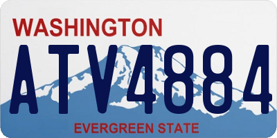 WA license plate ATV4884